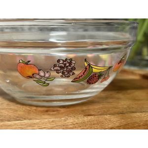 Glass Bowls Fruit pattern Durable ￼Glass Bowls Set of 2